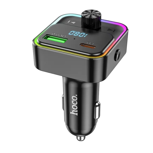 Hoco 30W Dual Output Car Charger with Wireless FM Transmitter E81