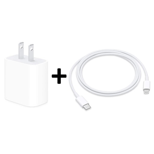 iPhone USB-C Wall Power Adapter with USB-C to Lightning Cable in Retail Packaging (20W)
