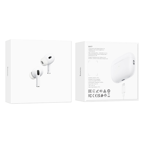 Hoco True Wireless Stereo Headset with Charging Case EW77 - White