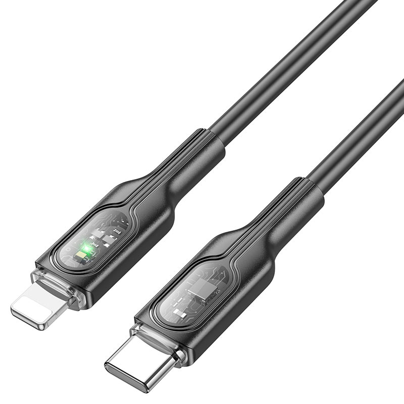 Hoco Type-C to Lightning 1mtr U110 Cable Black
